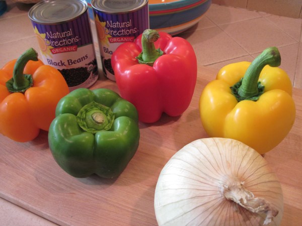 4 peppers and black beans