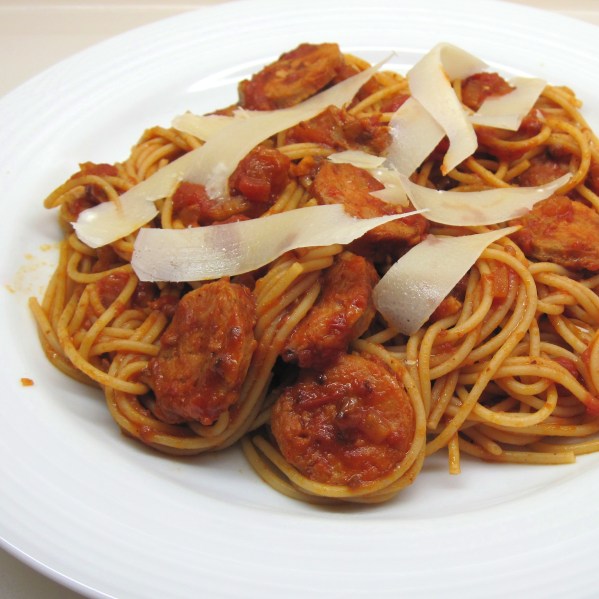 pasta with sausage for 2