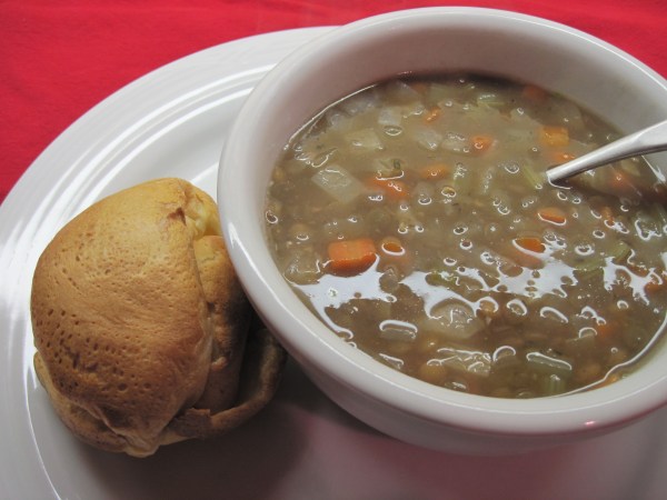 Lentil Soup and Popovers