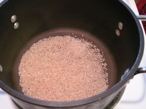 Toasting sesame seeds