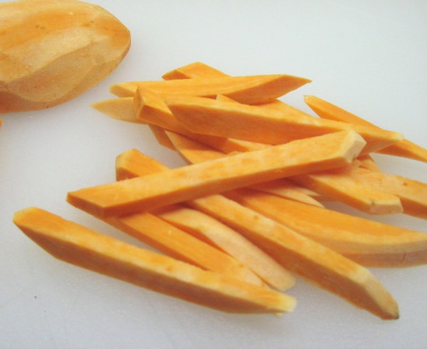sliced sweet potato