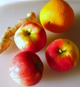 apples, orange, ginger