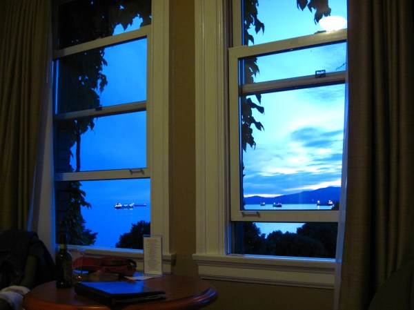 View of English Bay from our room