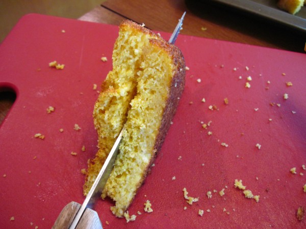 Cutting the cornbread