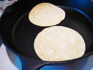 heating tortillas
