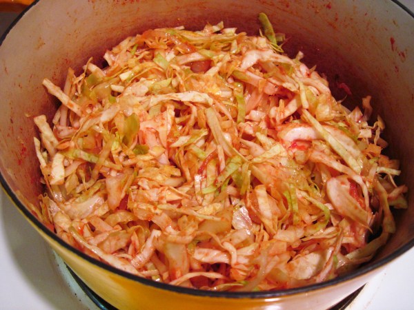 cabbage stirred