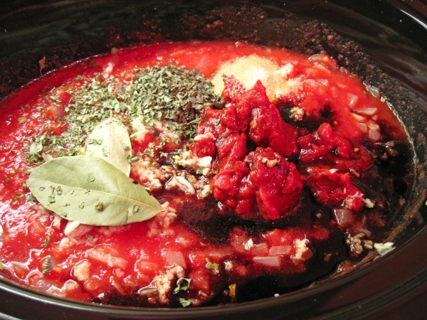 Ingredients in slow cooker