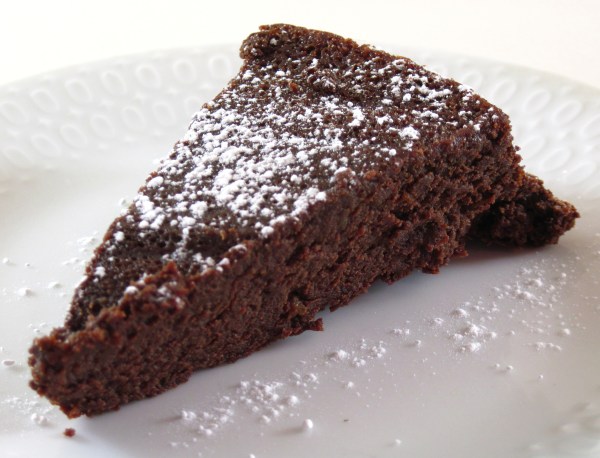 Slice of Flourless Chocolate Cake