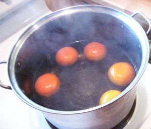 Boiling oranges