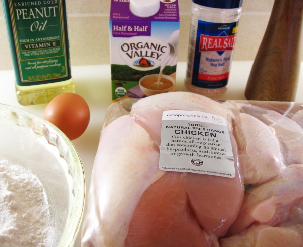 Ingredients for fried chicken