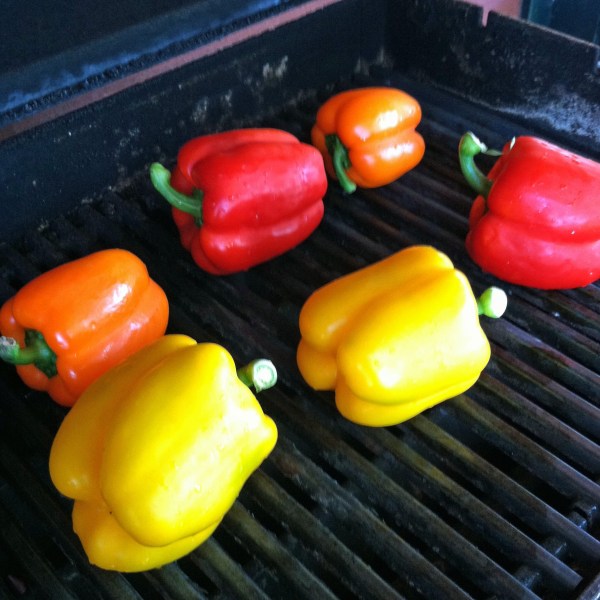 Peppers on the grill