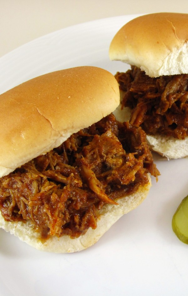 Pulled pork sliders tall