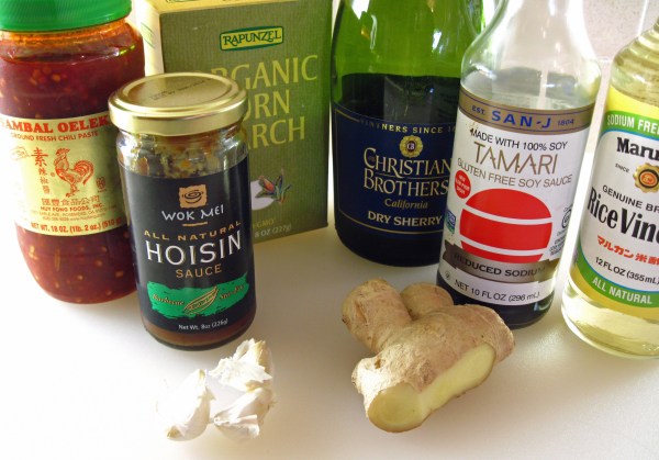 Some of the ingredients for Mongolian Beef