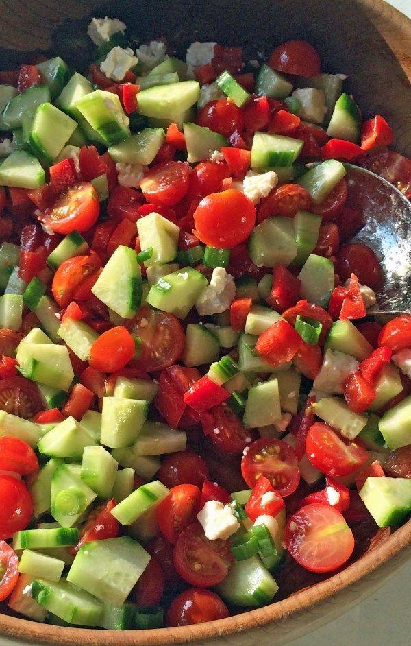 Cucumber Tomato Salad with Feta Cheese 2