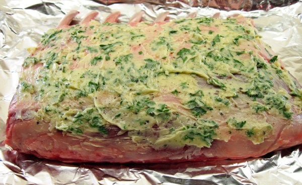 Butter spread on lamb