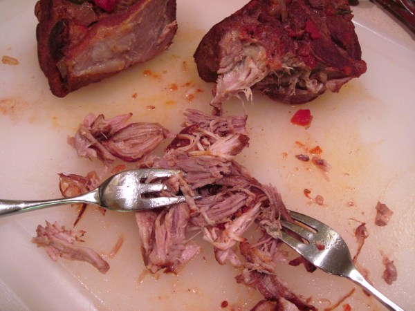 Shredding pork
