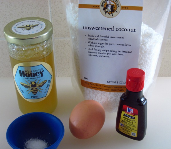 Ingredients for macaroons