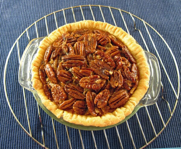 Pecan Pie cooling on rack