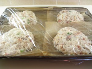 Covered with plastic wrap