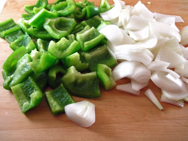 Peppers and onion