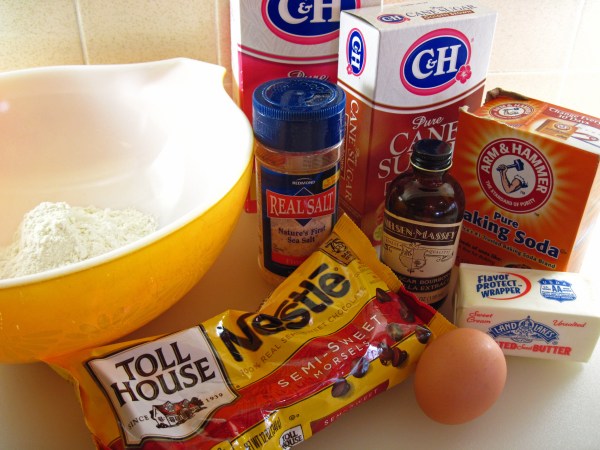 Ingredients for cookies