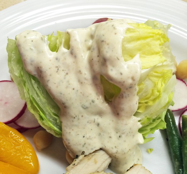 Wedge salad with Vegan Ranch Dressing