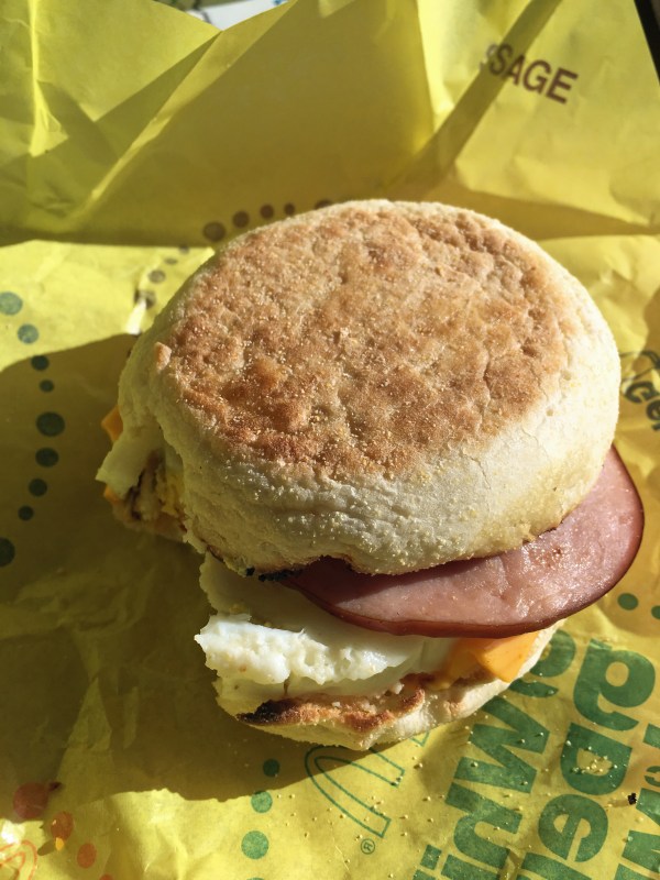 Egg McMuffin before sailing