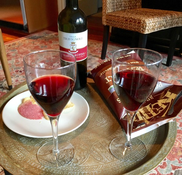 Wine and snacks in NYC apt