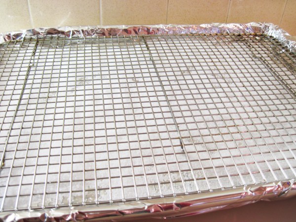 wire rack over the salt