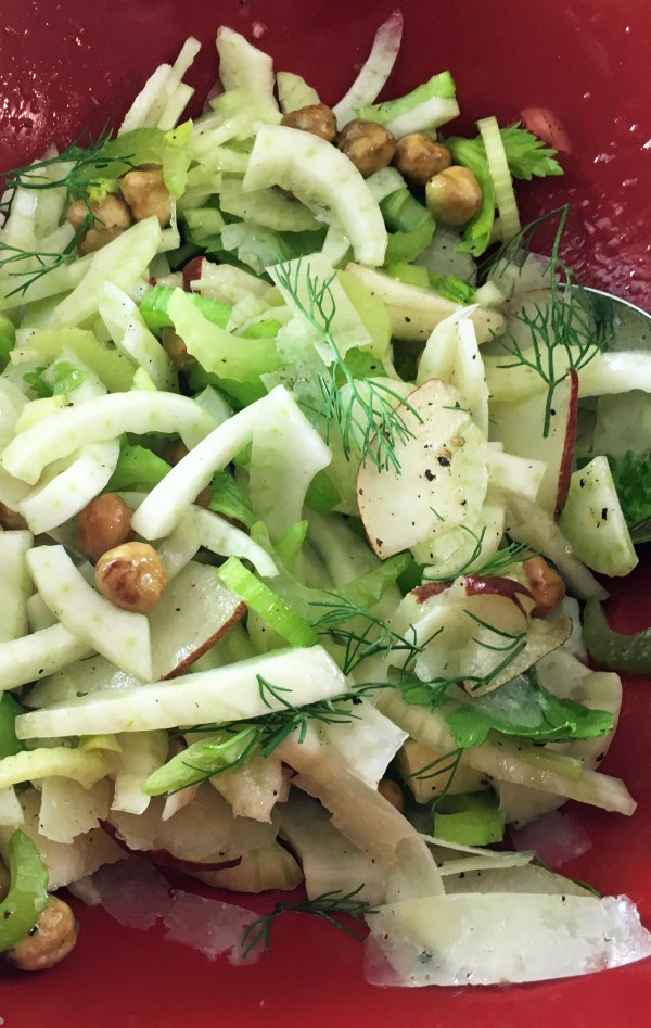 Fennel, Pear, Celery, & Hazelnut Salad