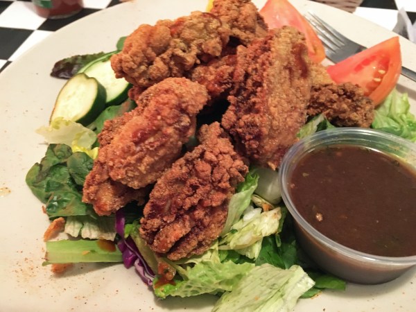 Fried Oyster Salad with Balsamic Vinaigrette at Acme Oyster House