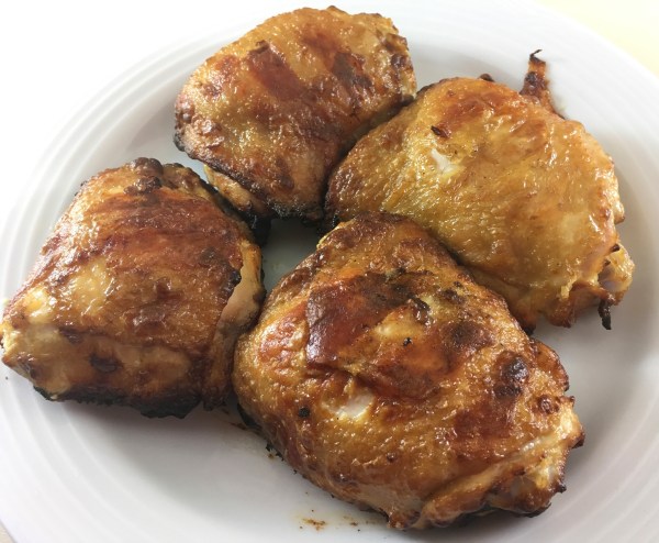 Grilled chicken thighs
