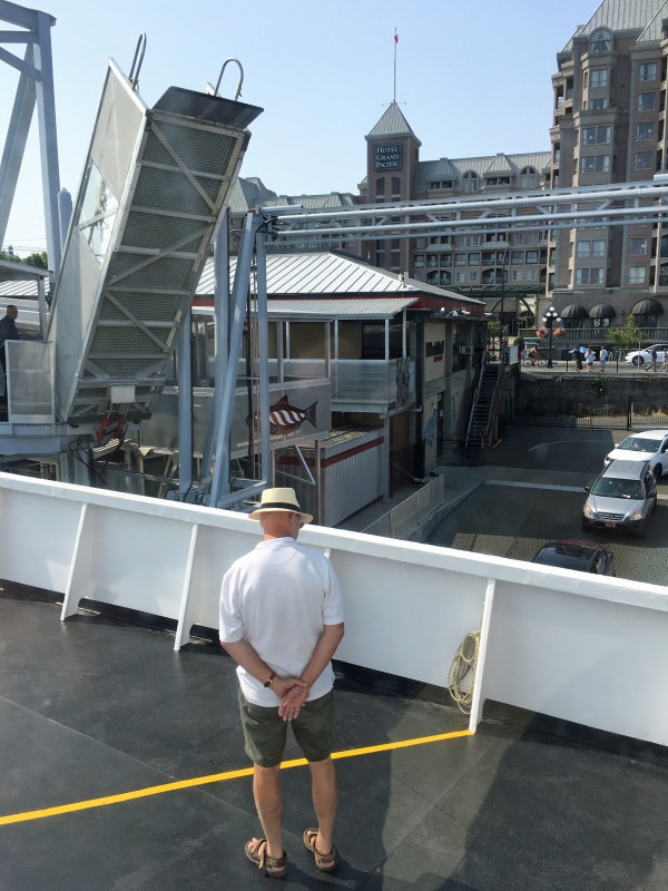 Bob supervising the loading of the cars