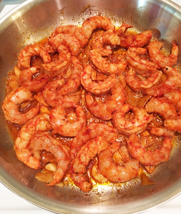 Shrimp cooking