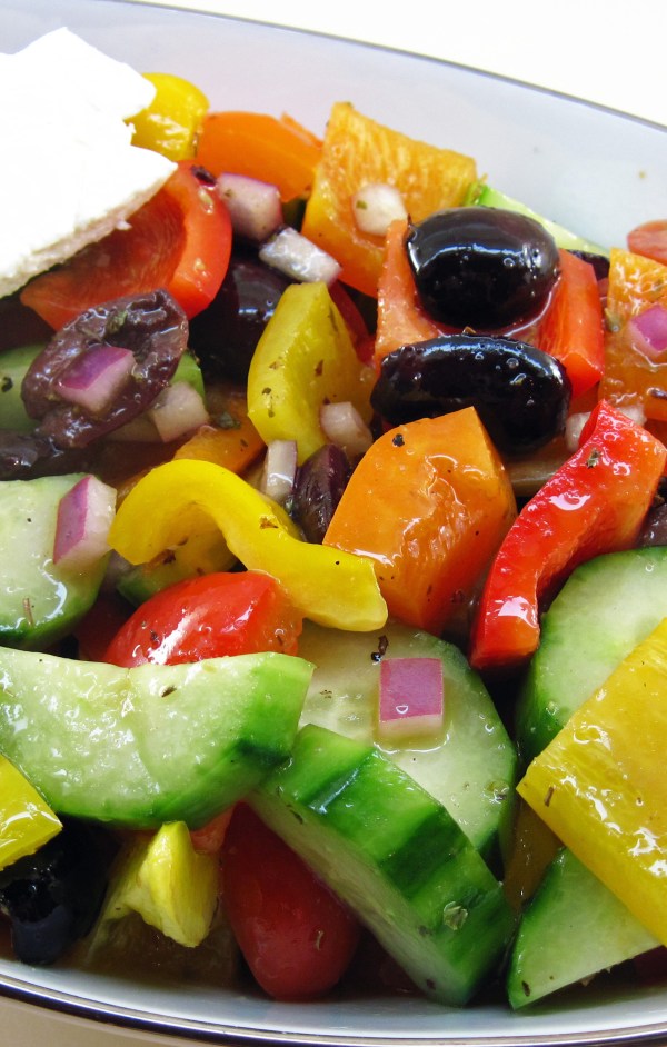 Chopped Greek Salad with Feta Cheese