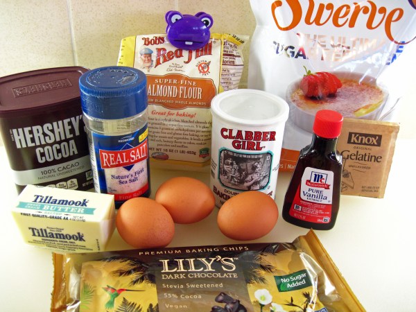 Ingredients for Fudgy Keto Brownies