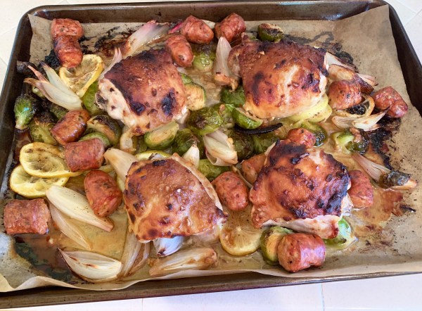 Chicken Sausage, and Brussels Sprouts