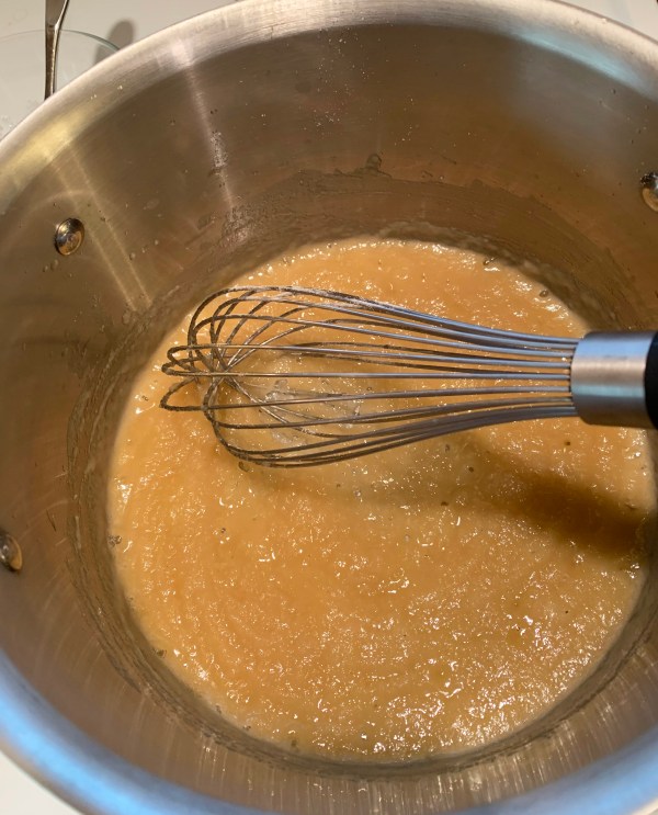 Whisking the roux
