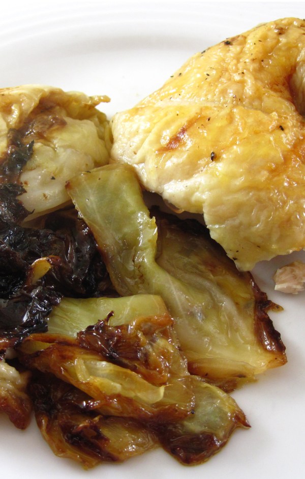 Roast Chicken with Cabbage
